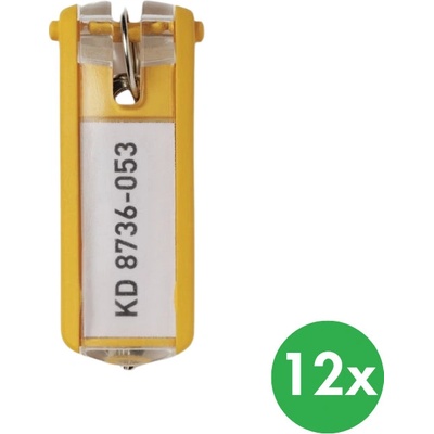 Prívesok na kľúče DURABLE key CLIP 12 ks žltá