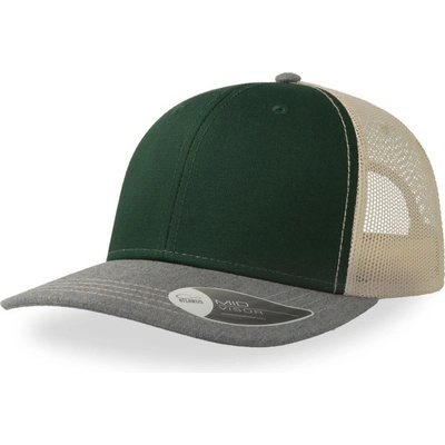 Atlantis Headwear Sonic Trucker 6 panelová COT-330210zg599 Zelená/šedá/béžová
