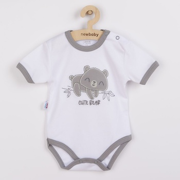 New Baby Dojčenské bavlnené body s krátkym rukávom Cute Bear