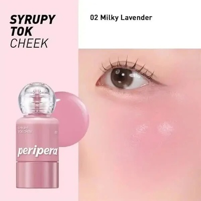 Peripera Syrupy Tok Cheek 02 Milky Lavender prirodzená lícenka pre svieži vzhľad 9 g