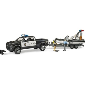 BRUDER Bruder 2507 ram 2500 / Полицейски пикап с лодка и фигурки (br 2507)
