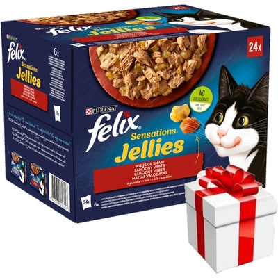 Felix Sensations masový výběr v želé, 24x 85 g