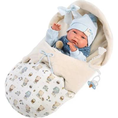 Llorens 73885 NEW BORN CHLAPEČEK realistická miminko s celovinylovým tělem 40 cm