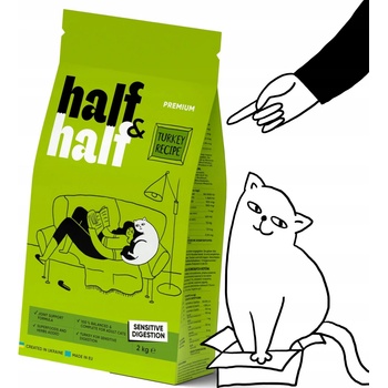Half&Half Cat Sensitive morka 2 kg