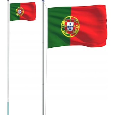 Portugalská vlajka se stožárem, 6,23 m, hliníková