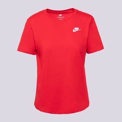 Nike Тениска W Nsw Club Ss Tee дамски Дрехи Тениски DX7902-657 Червен XS (DX7902-657)