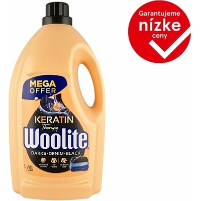 Woolite Keratin Therapy tekutý prací prípravok s keratínom na čiernu a tmavú bielizeň 75 PD 4,5 l