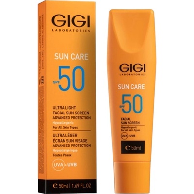 GIGI Laboratories GIGI Sun Care Овлажняващ слънцезащитен флуид за лице, SPF50, 50 ml