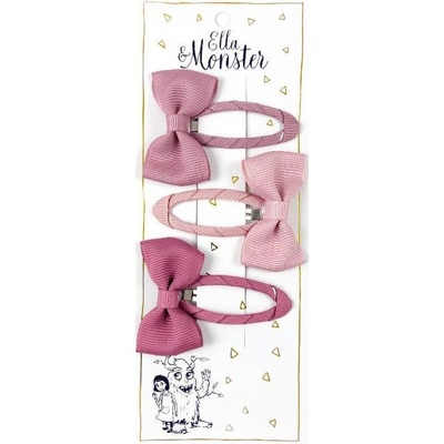 Sponka do vlasů Mašle Ella & Monster Dusty Rose uni