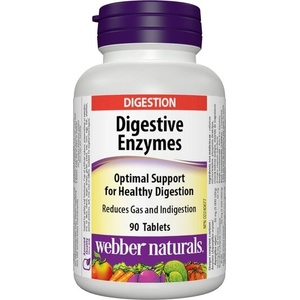 Webber Naturals Dygestive Enzymes/ Храносмилателни ензими х 90 таблетки Webber Naturals (3201 WN)