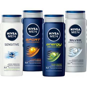 Nivea man pánsky sprchový gél sada 4x500 ml