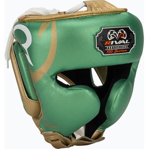 Rival Боксьорска каска Rival RHG100 Professional Headgear green/gold