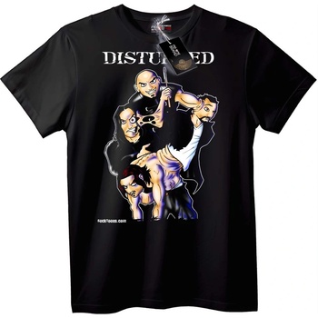 NOONEBRAND Тениска Disturbed Банда - 4XL, Black