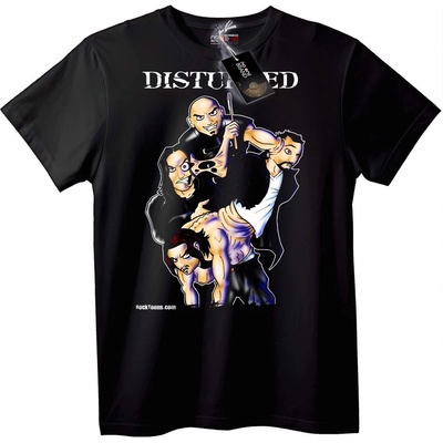 NOONEBRAND Тениска Disturbed Банда - 4XL, Black