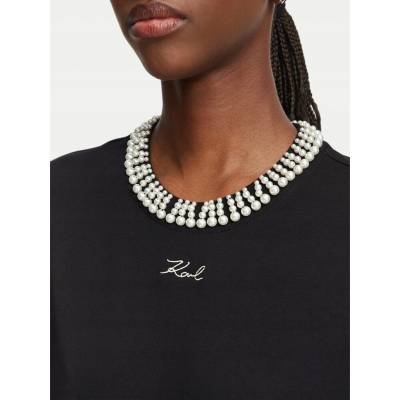 Karl lagerfeld KARL NECKLACE T-SHIRT čierna