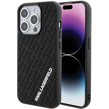 KARL LAGERFELD Кейс Karl Lagerfeld 3D Rubber Multi Logo за iPhone 15 Pro, черен (3666339164331)