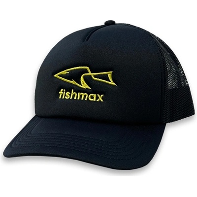 FISHMAX Kšiltovka s logem Černá Žlutá