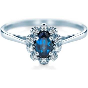 Image 1 of SAVICKI Годежен пръстен savicki: бяло злато, син сапфир