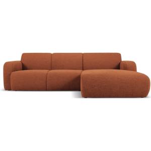 Micadoni Кафяв ъглов диван от плат букле (десен ъгъл) Molino - Micadoni Home (MIC_RC_101_F1_MOLINO4)