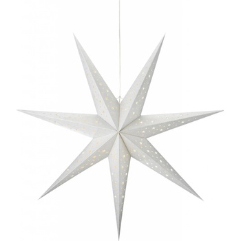 Markslöjd LED závěsná hvězda na prázdné baterie časovač Ø 75cm stříbrná 705613