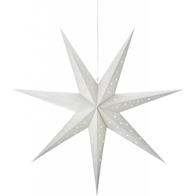 Markslöjd LED závěsná hvězda na prázdné baterie časovač Ø 75cm stříbrná 705613