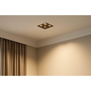  ЛУНА quadro 4x1.5w 3000k 105x46 h47mm bl+wh dali dim (1036d)