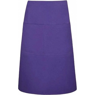 Sol's Středně dlouhá jednobarevná zástěra Greenwich s velkou kapsou tmavá fialová 90x65cm L995