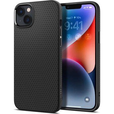 Spigen Удароустойчив Калъф Spigen Liquid Air за iPhone 14 Plus, ACS04891, Matte, Черен (ACS04891)
