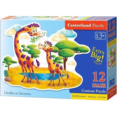 Castorland žirafy na savaně 12 dílků