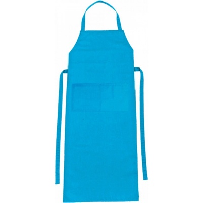 CG Workwear Zástěra Verona s laclem a kapsou 90x75 cm modrá tyrkysová CGW1146