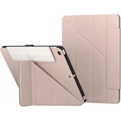 SwitchEasy Origami Case - полиуретанов кейс и поставка за iPad 9 (2021), iPad 8 (2020), iPad 7 (2019) (розов)
