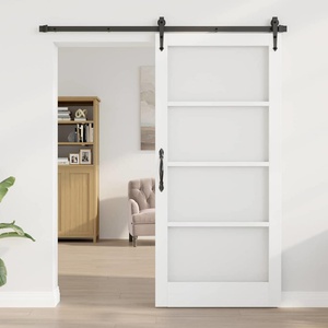 vidaXL Вътрешна врата ORKDAL Бяло грундирано 93 x 202 см (4102704)