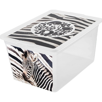 Branq Úložný box ZEBRA 30 l priehľadný 04-7330-ZEB