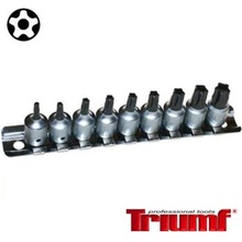 Triumf 100-00441 - Sada hlavic zástrčných, ořechů (GOLA) 1/4" TS 10-50, Five Lobe IPR s bezpečnostním otvorem