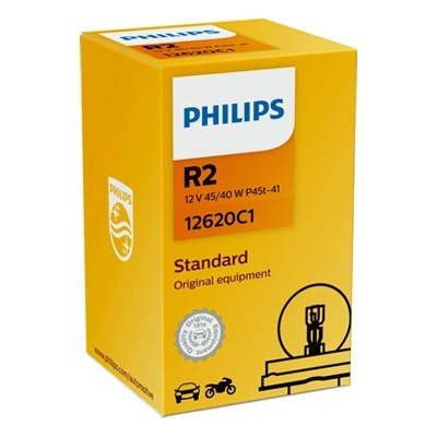 Philips Крушка, фар за дълги светлини philips r2, 12v, 45/40w, 1 бр