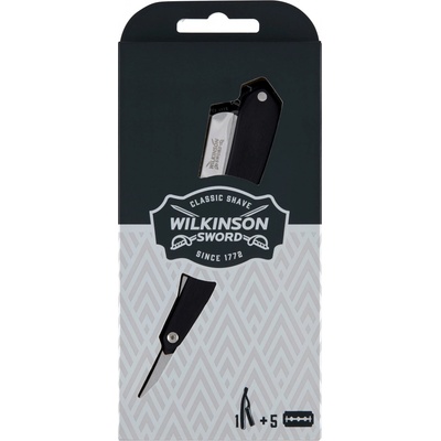 Wilkinson Sword Barber´s Style Cut Throat Razor sada holiaca britva 1 ks + britvy 5 ks