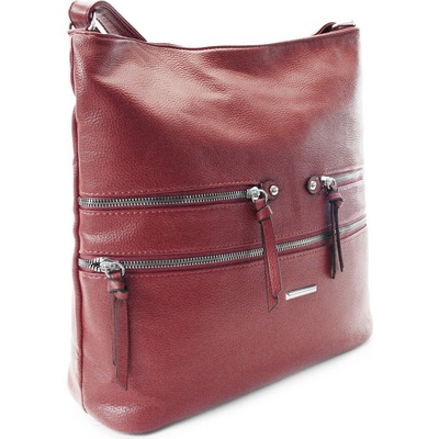 Červená dámska zipsová kabelka Martti