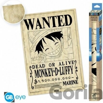 ABYstyle Plagát One Piece - Wanted Luffy Parchment