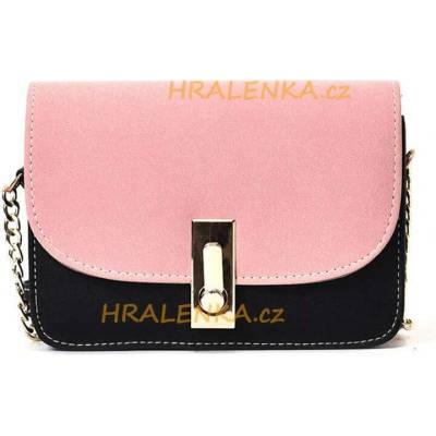 Dámská kabelka crossbody s růžovým černá