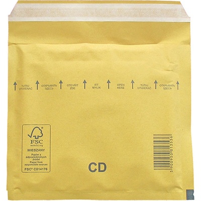 Плик кафяв CD мехурчета 200х175 mm стикер 1 бр (1119017-001-11-1502001000040)