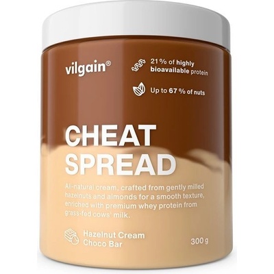 Vilgain Cheat Spread Lískooříškový krém s čokoládou 300 g – Zboží Dáma Vilgain Cheat Spread Lískooříškový krém s čokoládou 300 g – Zboží Dáma