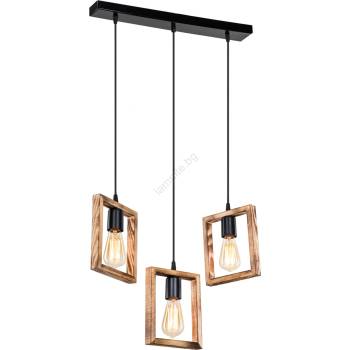 Zuma Line ASZ. 1679 - Пендел ATRIA 3xE27/20W/230V бор/черен (ZL0789)