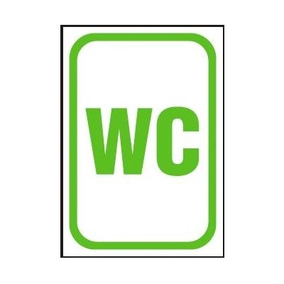 WC - 105x150mm - samolepka