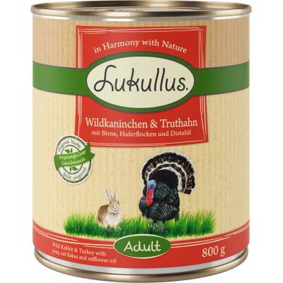 Lukullus Naturkost Adult / Junior, 5 1 ! Senior bez obilnín konzervy 6 x 800 g