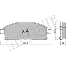 METELLI Sada brzdových platničiek kotúčovej brzdy 2204060