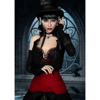 Image 1 of Grafika - Puzzle Gothic: Woman with raven - 2 000 piese