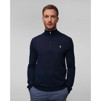Polo Ralph Lauren pánsky vlnený sveter tmavomodrý