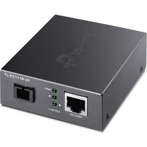 TP-Link Конвертор TP-LINK FC111B-20, 10/100Mbps RJ45 към 100Mbps SM SC влакно, 20км (FC111B-20)