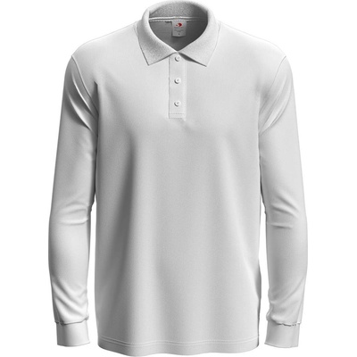 Stedman classic polo long sleeve st3400 / Мъжка поло тениска с дълъг ръкав - бяла l (st3400whil)