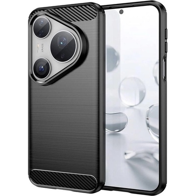 GKK Противоударен Калъф за Huawei Pura 80 Ultra/Pro, Premium Carbon Case, Черен (5966011689021)